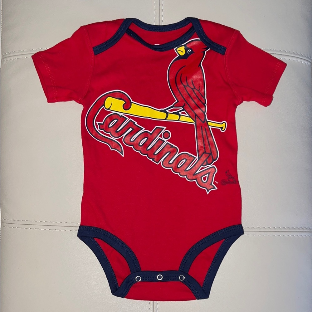 MLB Genuine Merchandise Cardinals Red Baby Onesie, 6-9 months